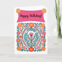 Fleurs roses Joyeux anniversaire