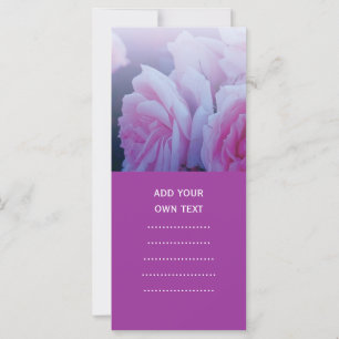 Carte Fleurs roses romantiques roses