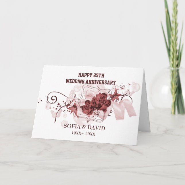 Carte Fleurs rouges (Devant)