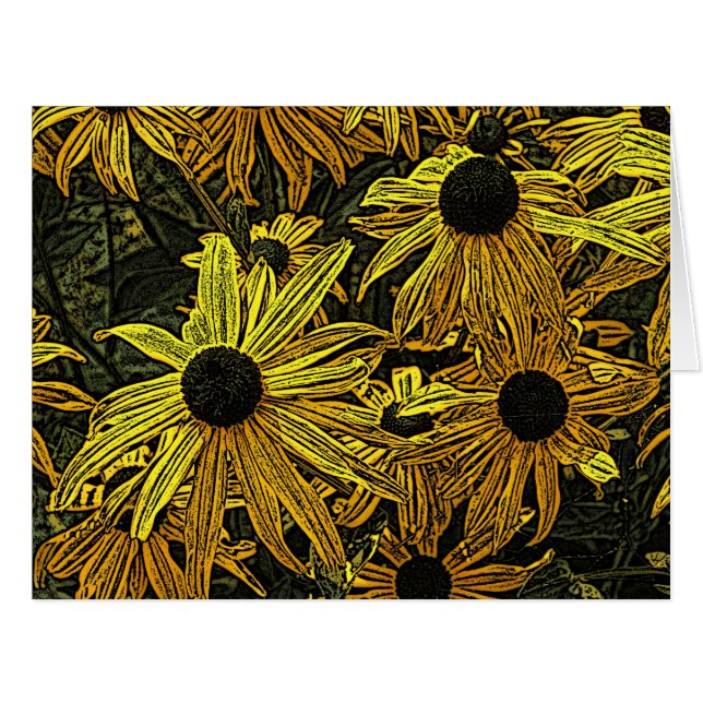 Carte FLEURS RUDBECKIA (Devant horizontal)