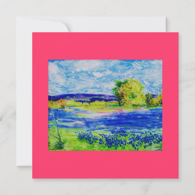 Carte fleurs sauvages bleues (Devant)