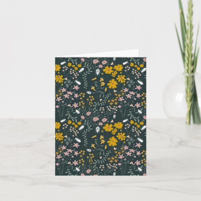 Carte Fleurs sauvages bohémiens de la moutarde (Devant)