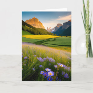 Carte Fleurs sauvages De Montagne Pour Anniversaire