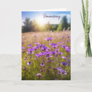 Carte Fleurs sauvages pourpres d'été pour la sympathie