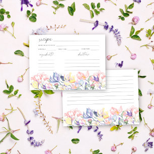 Carte fleurs sauvages - recette de douche nuptiale