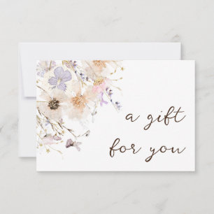 Carte Fleurs séchées élégant certificat cadeau