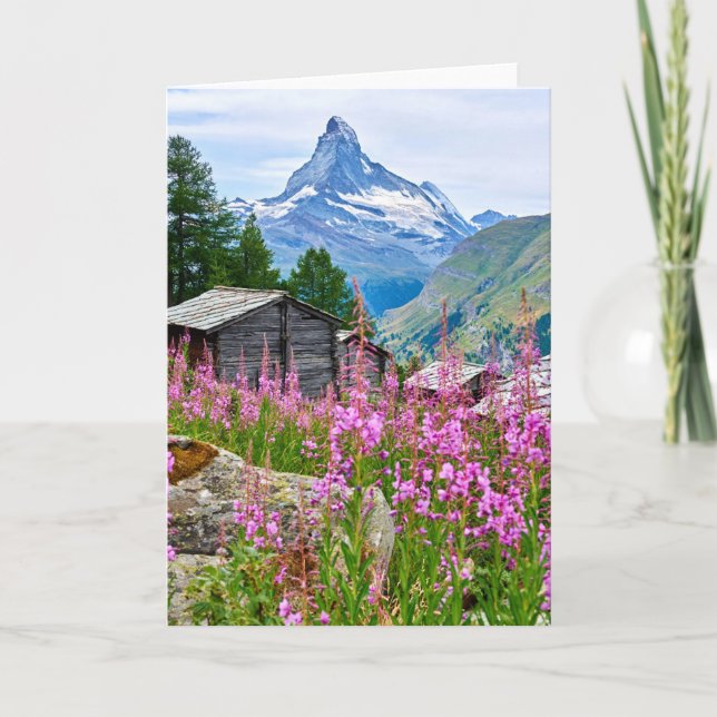 Carte Fleurs | Summer Matterhorn Suisse (Devant)