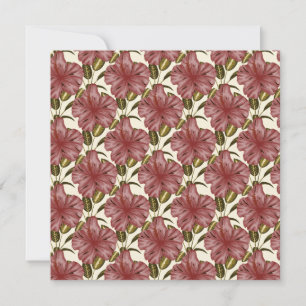 Carte Fleurs tropicales sans couture motif   fleurs roug