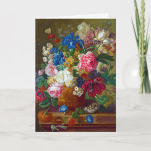 Carte Fleurs Vintages colorées Peinture