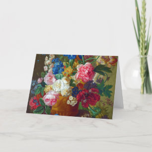 Carte Fleurs Vintages colorées Peinture