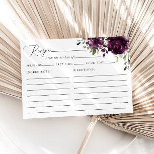 Carte Fleurs violettes, fleurs de prunier, recette de do