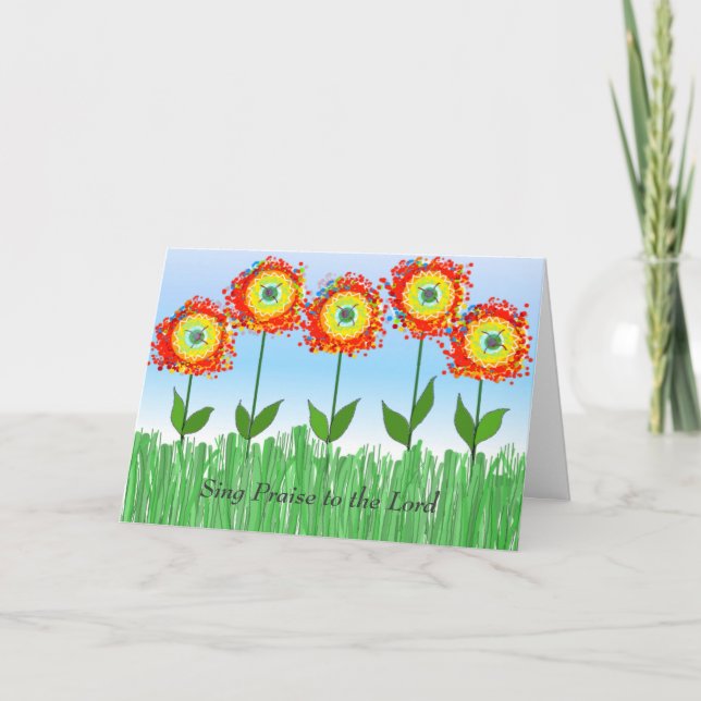 Carte Fleurs Whimsical Encourager (Devant)