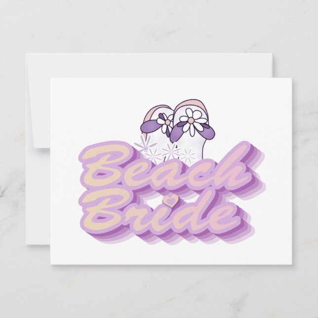 Carte Flip Flops Beach Bride T-shirts et cadeaux (Devant)