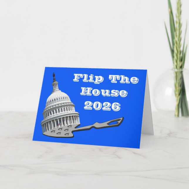 Carte Flip The House Vote Blue 2026 (Devant)
