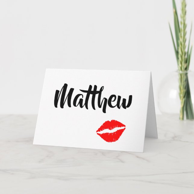 Carte Flirty Red Lips pour votre amour (Devant)
