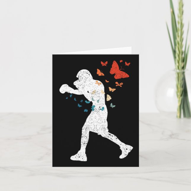 Carte Float Comme Papillon Sting Bee Boxer Love Boxer S (Devant)