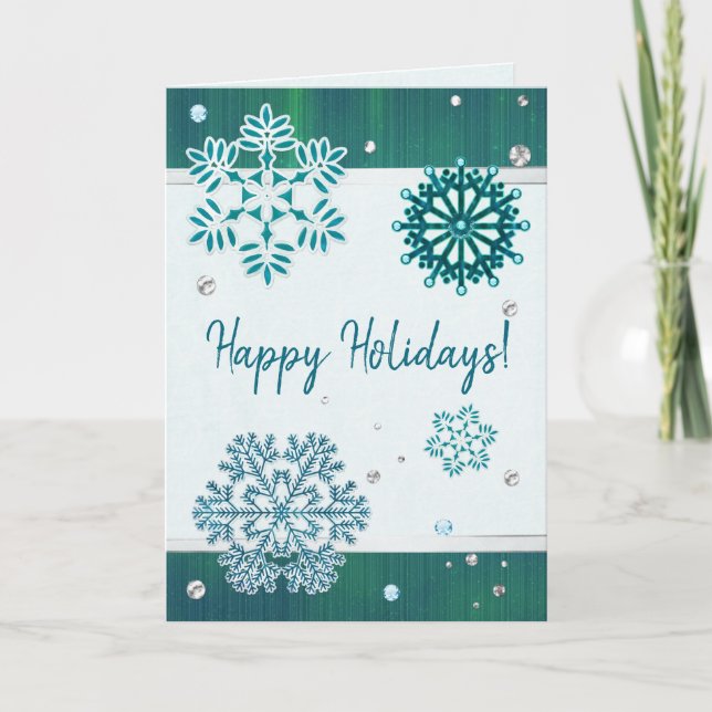 Carte Flocon de neige Bijou 3D BLANK (Devant)