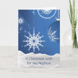Carte Flocons de Noël pour Neveu