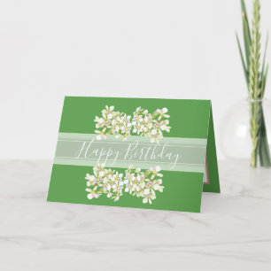 Carte Floral Bouquet Orchidée Fleur verte fille Annivers