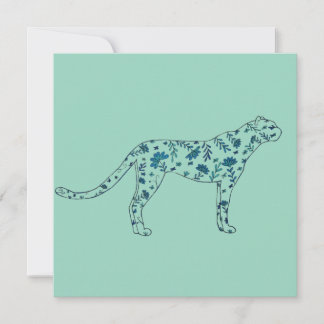 Carte Floral cheetah