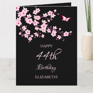 Carte Floral Cherry Blossoms Happy Birthday
