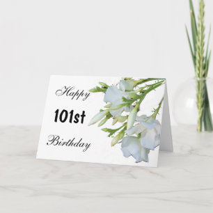 Carte Floral Design Personalised 101st Birthday Card