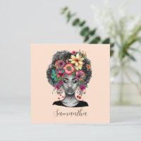 Floral Elegant Afro Femme