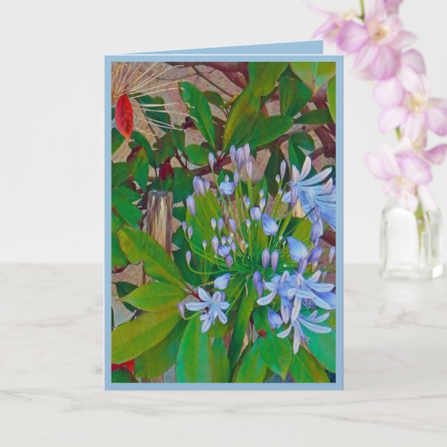 Carte Floral Folded Greeting Card (Orchidée)