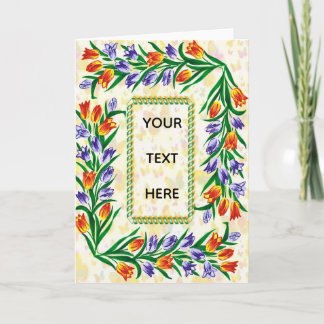 Carte floral frame