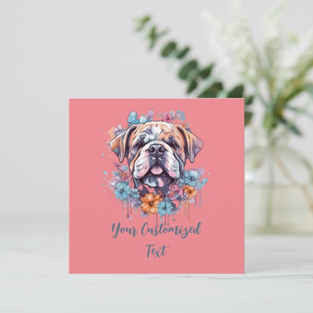 Carte Floral Frenzy Bulldog : L'avènement de la nature (Debout devant)