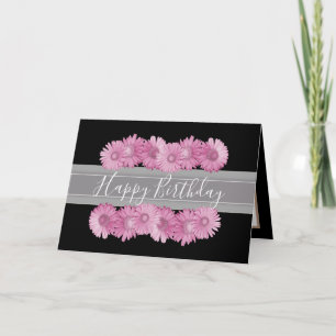Carte Floral Gerbera Daisies Fleur Rose Girl Anniversair
