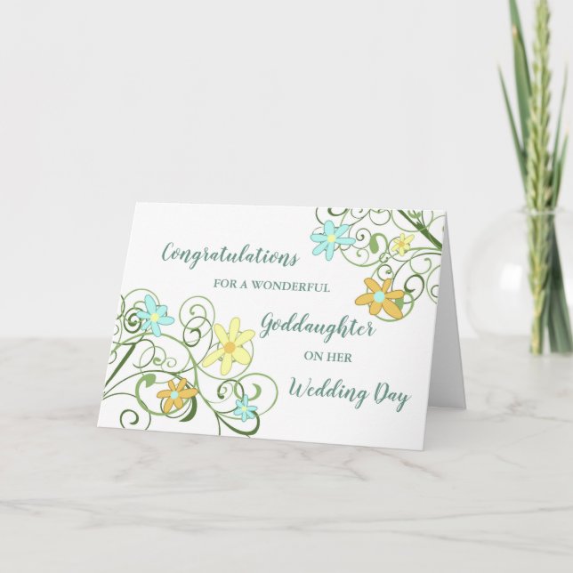 Carte Floral Godgirl Mariage Day Félicitations (Devant)
