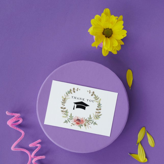 Carte Floral Graduate Merci (Créateur téléchargé)