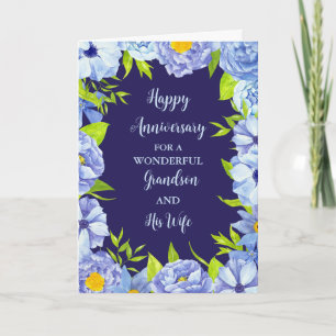 Carte Floral Grandson et son anniversaire de femme