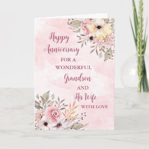 Carte Floral Grandson et son anniversaire de Mariage de 