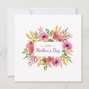 Carte Floral Happy Mother's Day Card