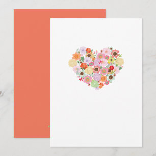 Carte Floral Heart Art Love Colorful Toute la saison