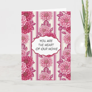Carte Floral Heart of Our Home 