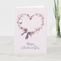 Floral Heart Valentine's Card