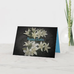 Carte Floral Joyeux Pâques Rejoice Lily Cluster