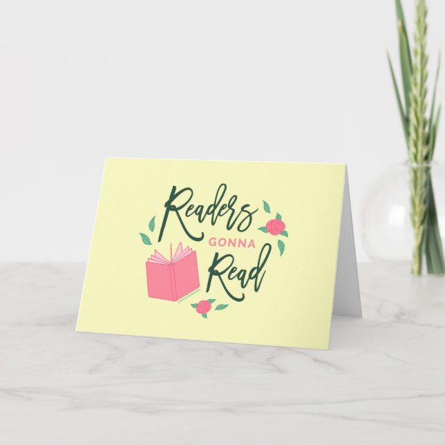 Carte Floral Lecteurs De Livres Vont Lire (Devant)