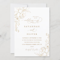 Floral Linal Blanc & Mariage Or - Petit-déjeuner