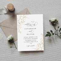 Floral Linal Blanc & Noir Mariage