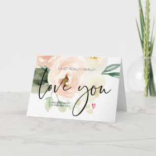 Carte Floral Love You Card pour future femme, cadeau pou