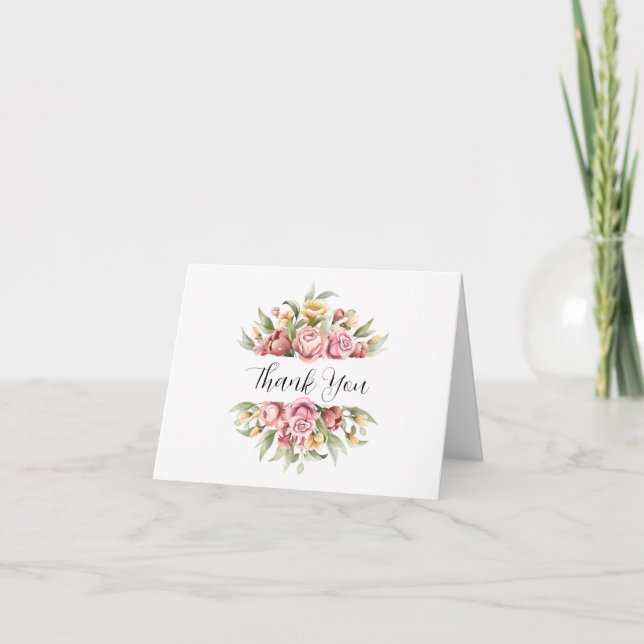 Carte Floral Merci Note (Devant)