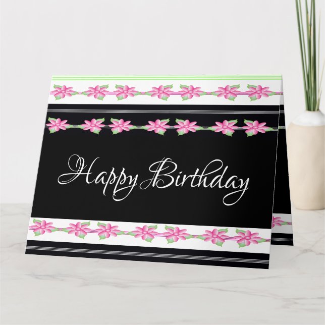 Carte Floral moderne décoratif (Devant)