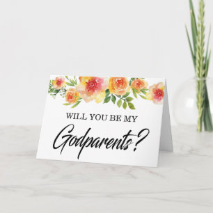 Carte Floral Moderne Serez-Vous Mes Parents