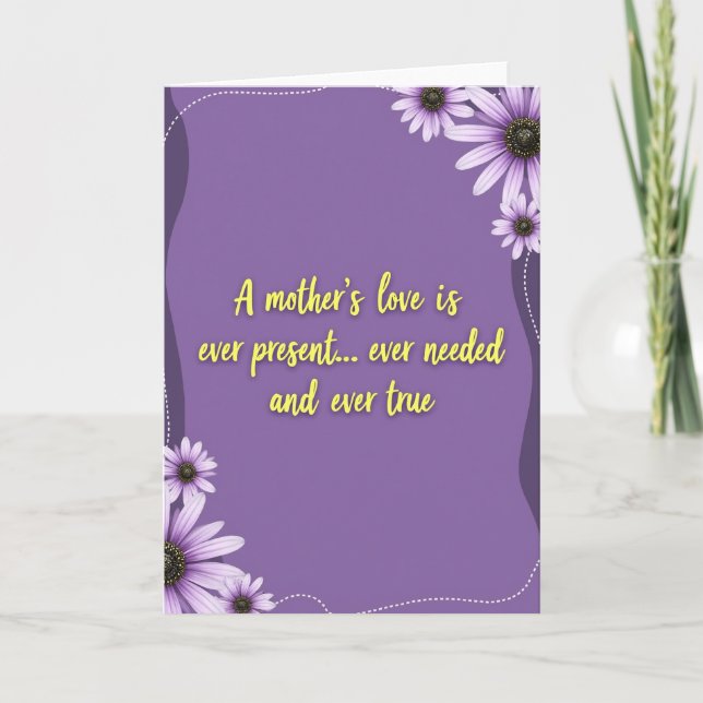 Carte Floral Mothers Love Message Card (Devant)