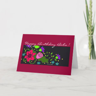 Carte Floral Motif Ukrainian Folk Art