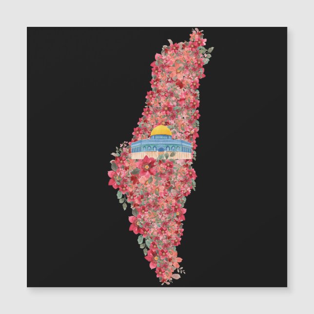 Carte Floral Palestine Dôme de Rock al quads Cadea (Devant)